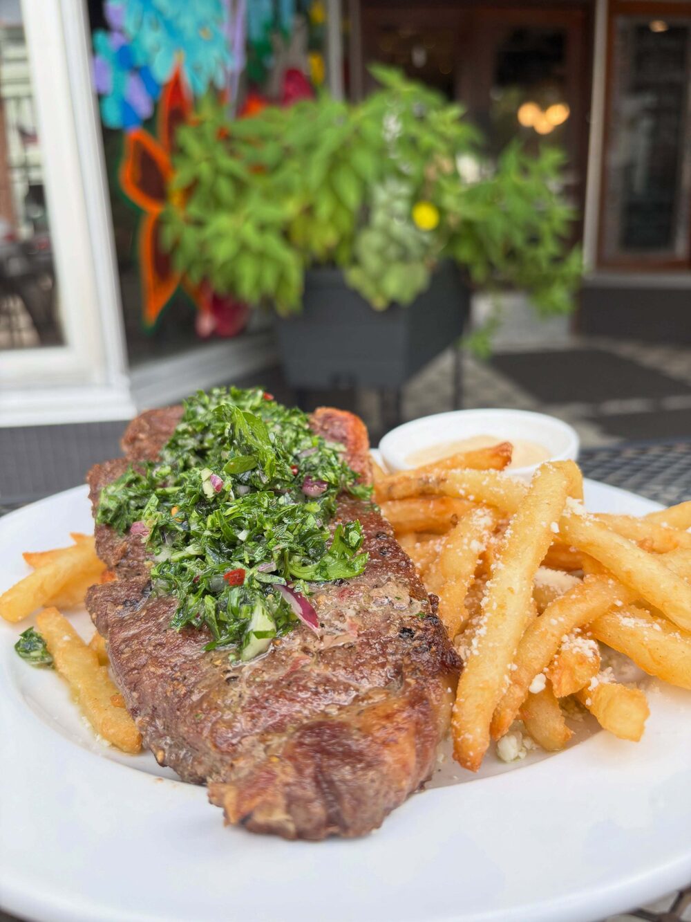 Steak with chimichurri